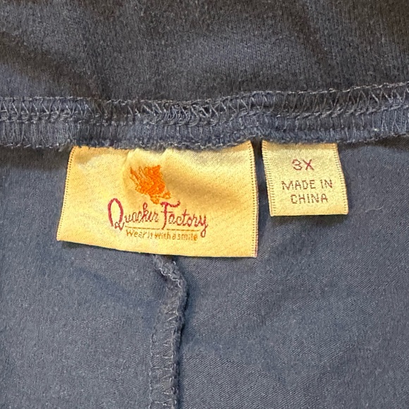 Quacker Factory Skort Women’s 3X Blue Pull On Stretch Skirt Shorts Plus Size - Picture 13 of 15